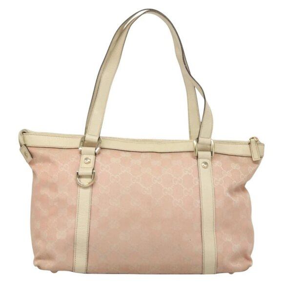 GUCCI GG Canvas Hand Bag Gold Pink 141470 Auth 127877 - Picture 2 of 16